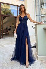 Lace evening dress