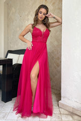 Lace evening dress
