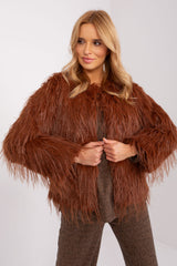 Fur-trimmed coat