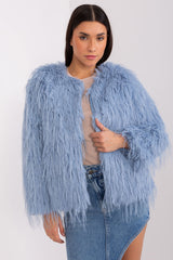 Fur-trimmed coat