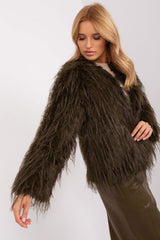 Fur-trimmed coat