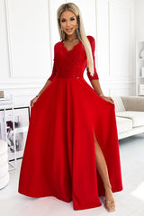 Lace evening dress