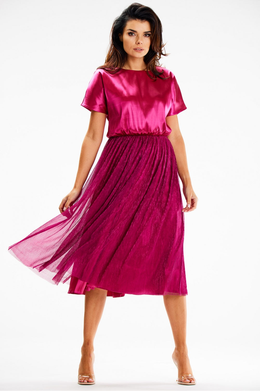Satin evening dress