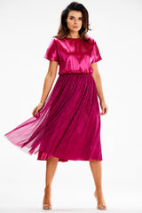 Satin evening dress