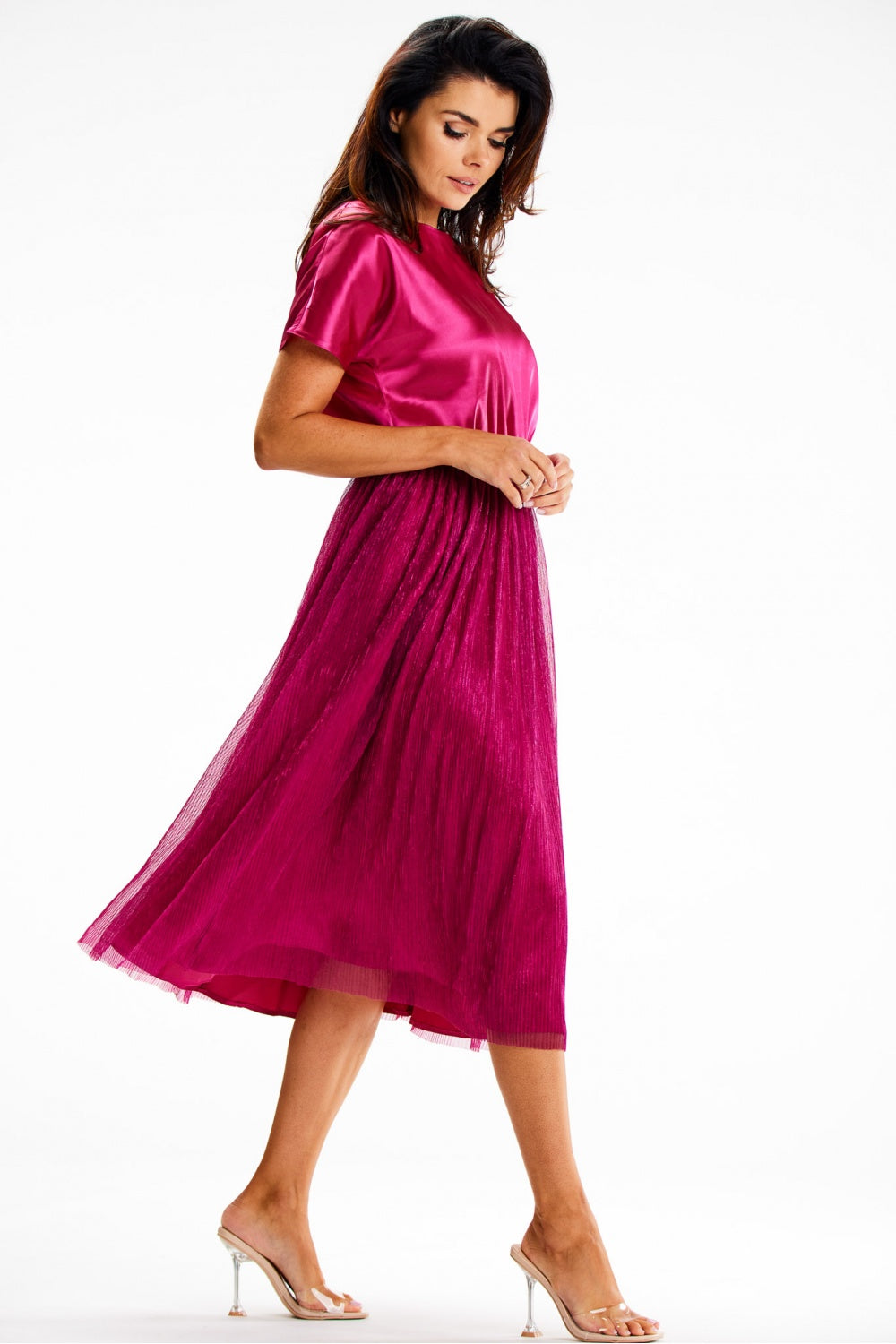 Satin evening dress