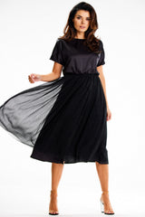 Satin evening dress