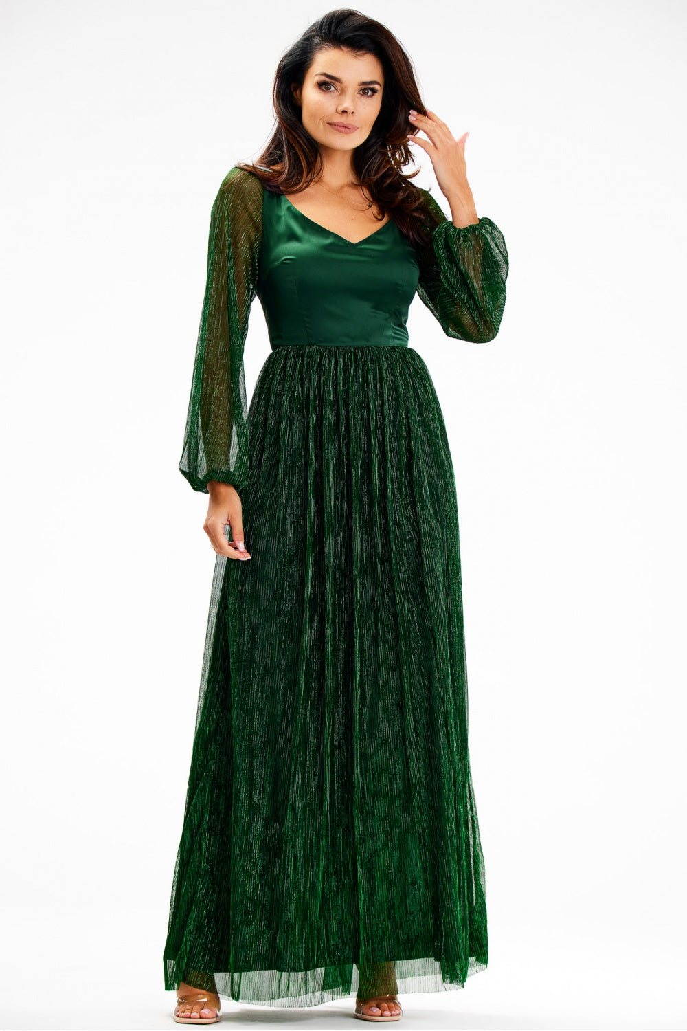 Satin evening dress