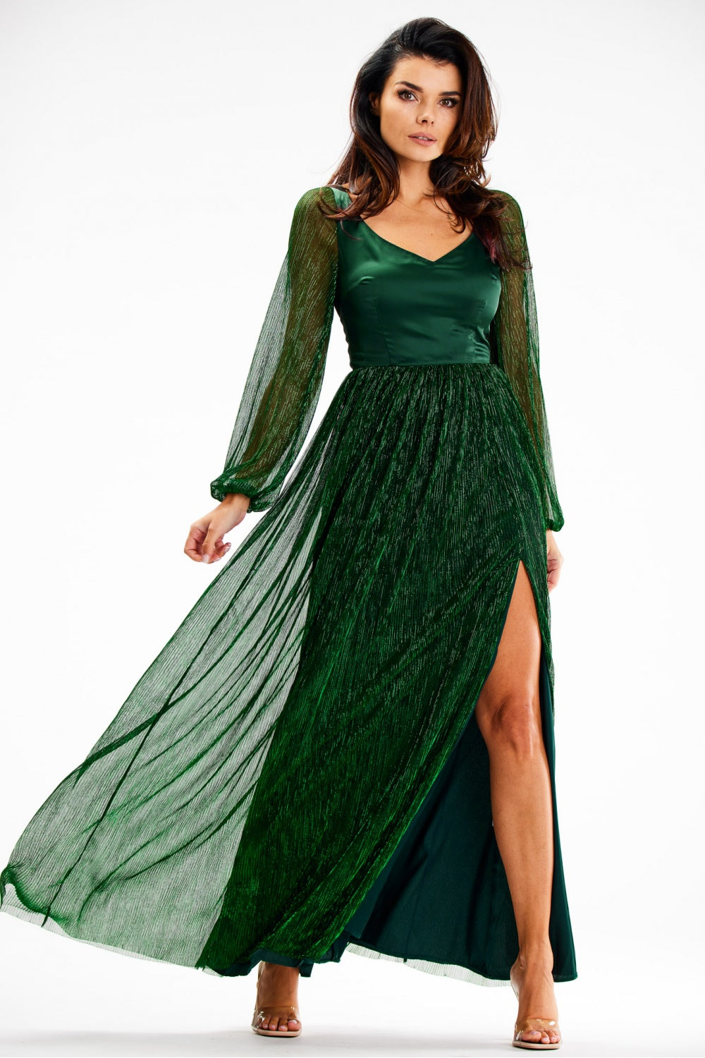 Satin evening dress