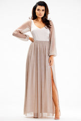 Satin evening dress
