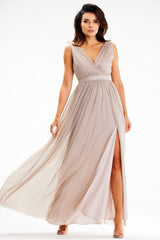 Satin evening dress