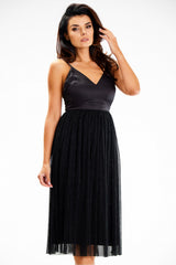 Satin evening dress
