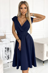 Wrap evening dress