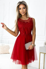 Lace evening dress