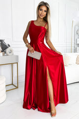 Satin evening dress