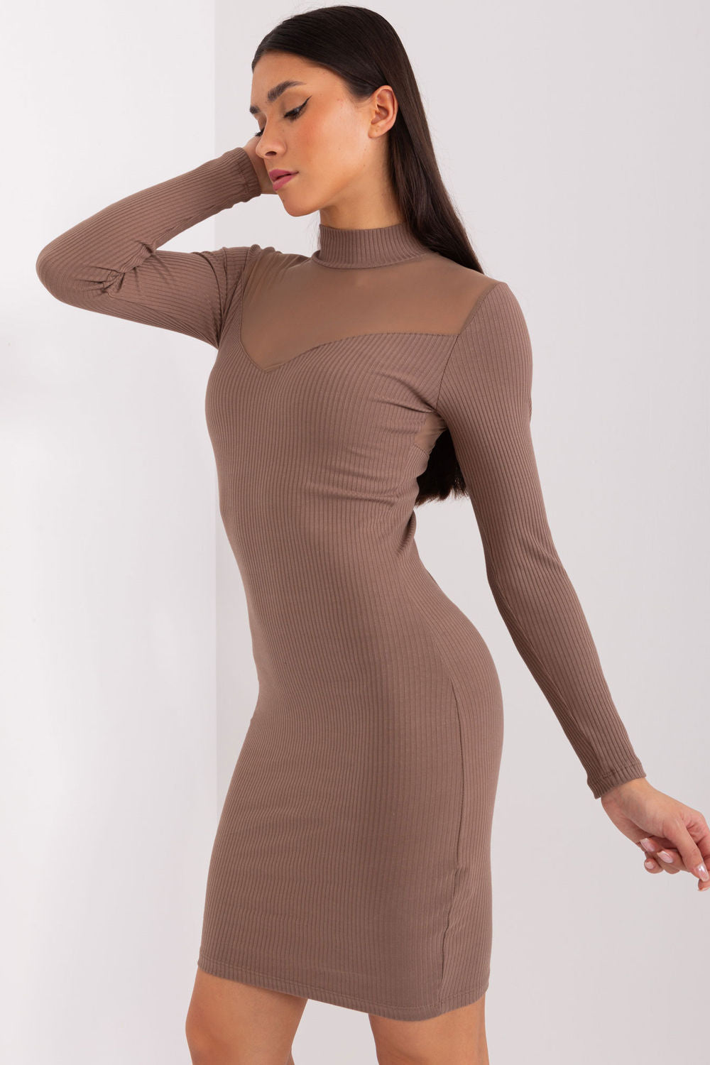 Ribbed evening dress