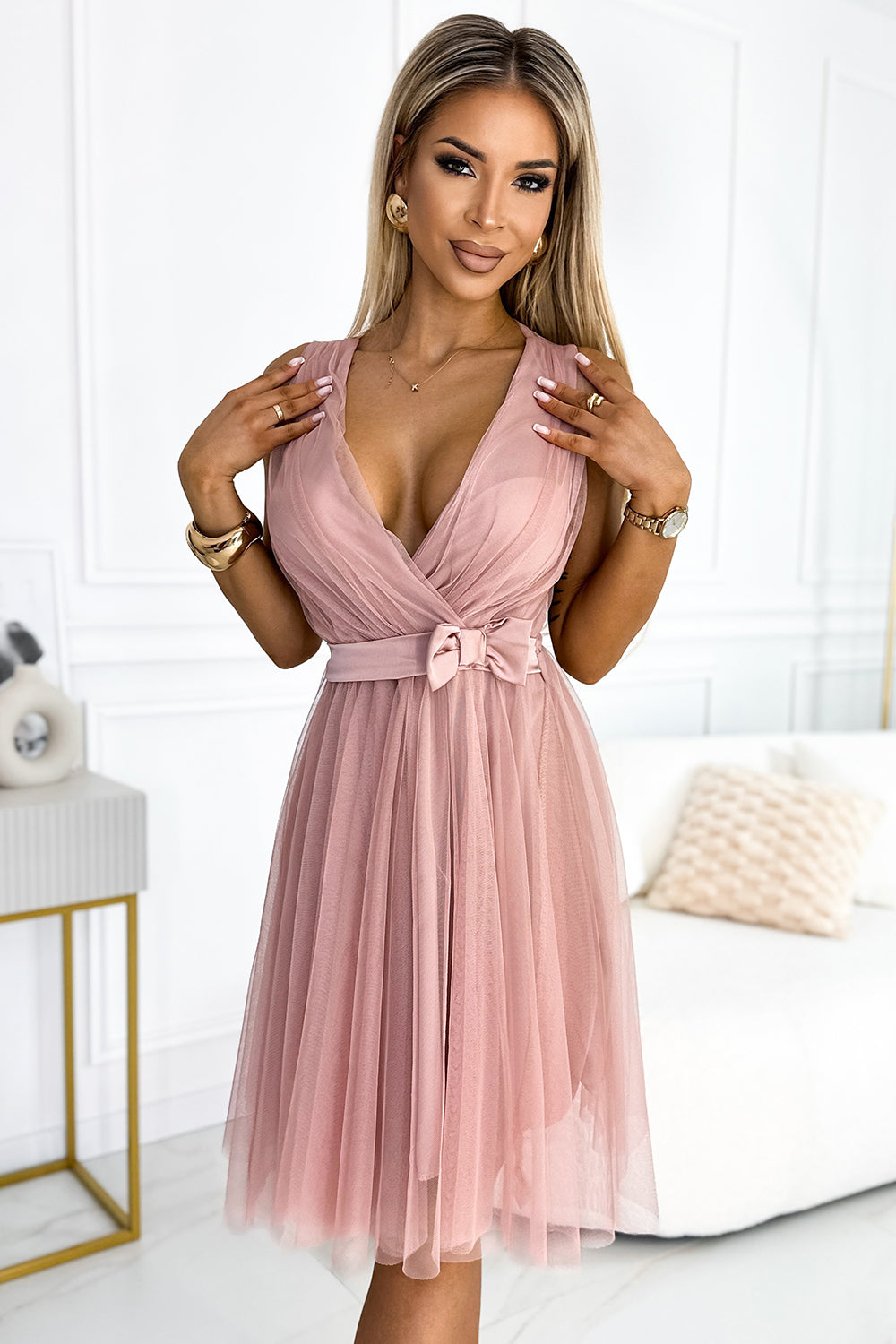 Satin cocktail dress