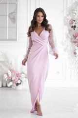 Draped evening dress