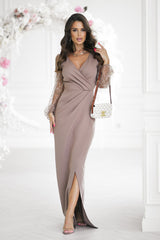 Draped evening dress