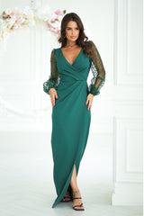 Draped evening dress