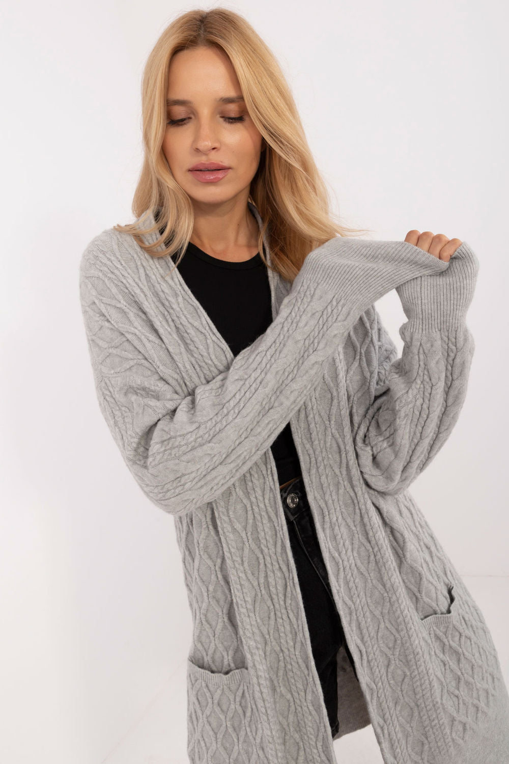 Textured cardigan