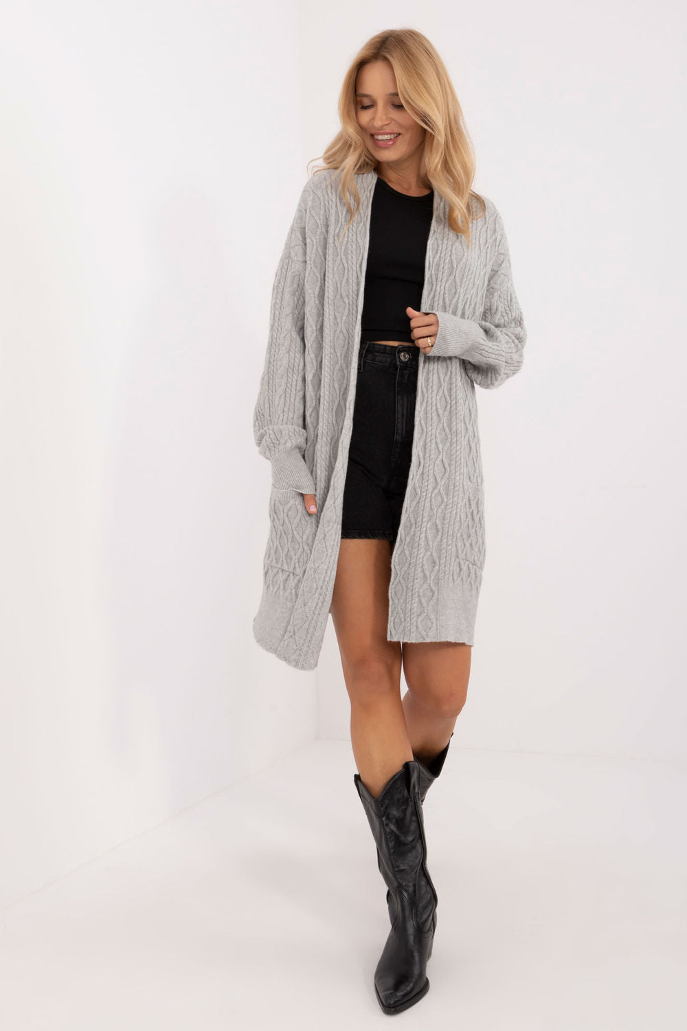 Textured cardigan