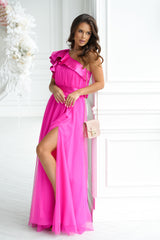 Satin evening dress