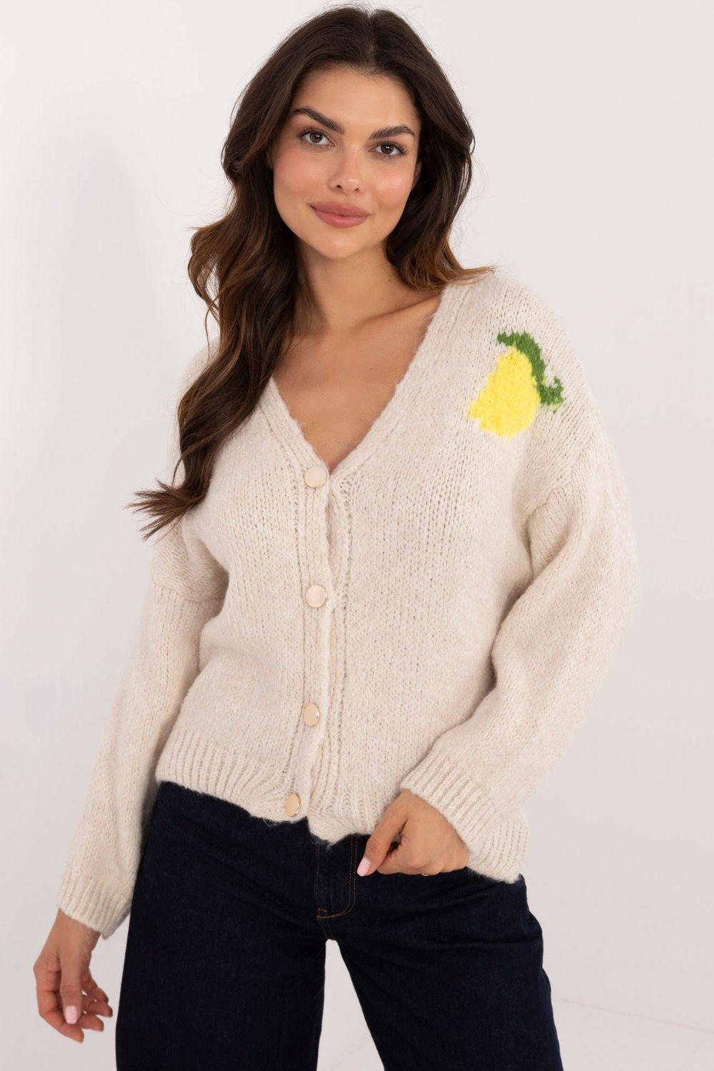 Printed cardigan