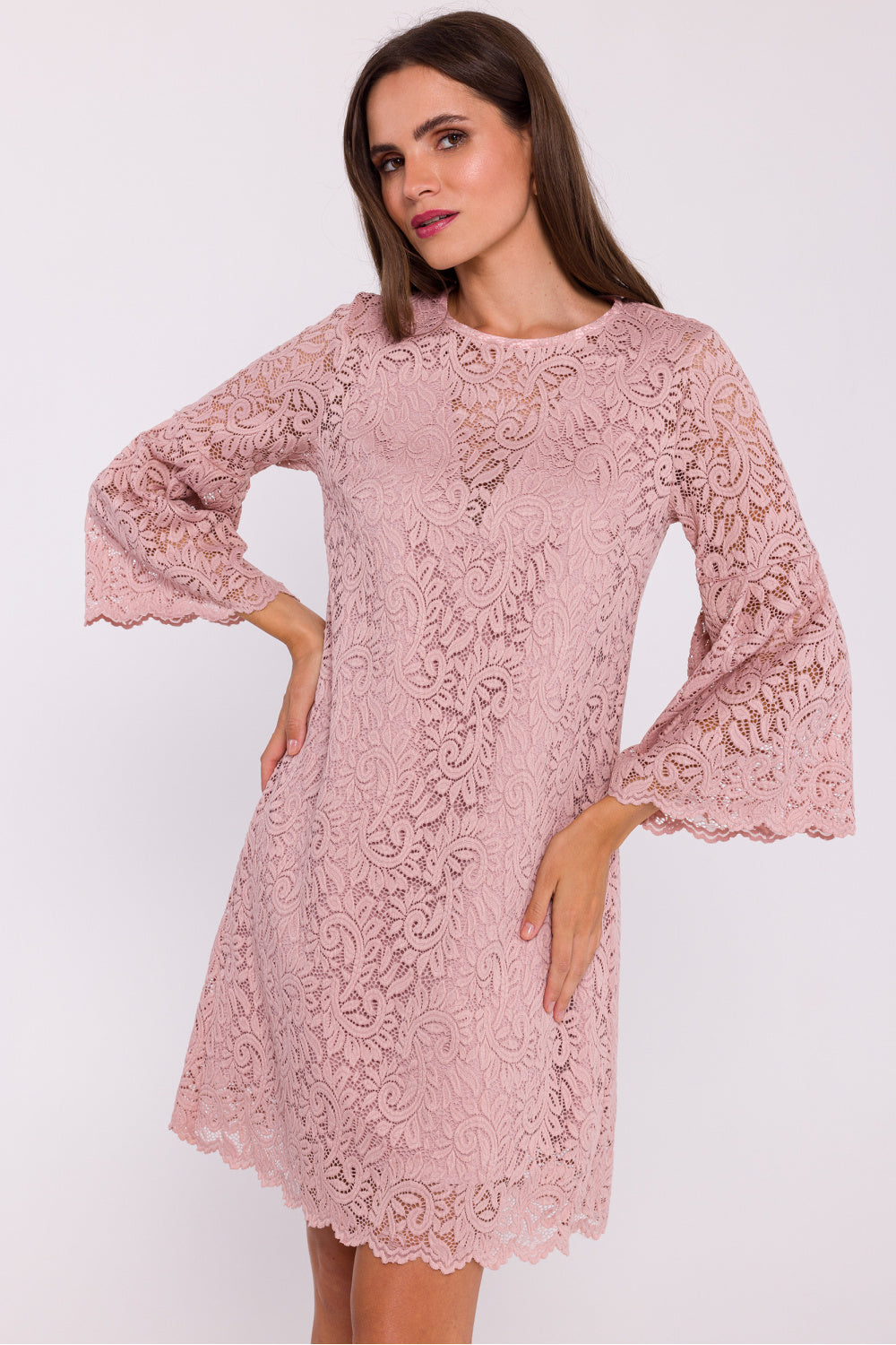 Lace evening dress