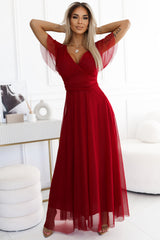 Wrap evening dress