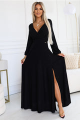 Wrap evening dress