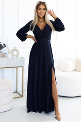 Wrap evening dress