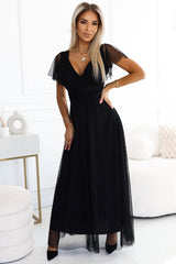 Wrap evening dress