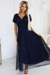 Wrap evening dress