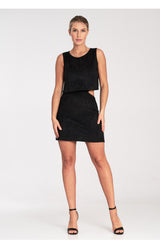 Suede evening dress