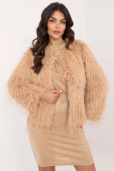 Fur-trimmed coat
