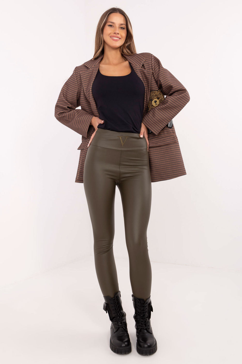 Faux leather leggings