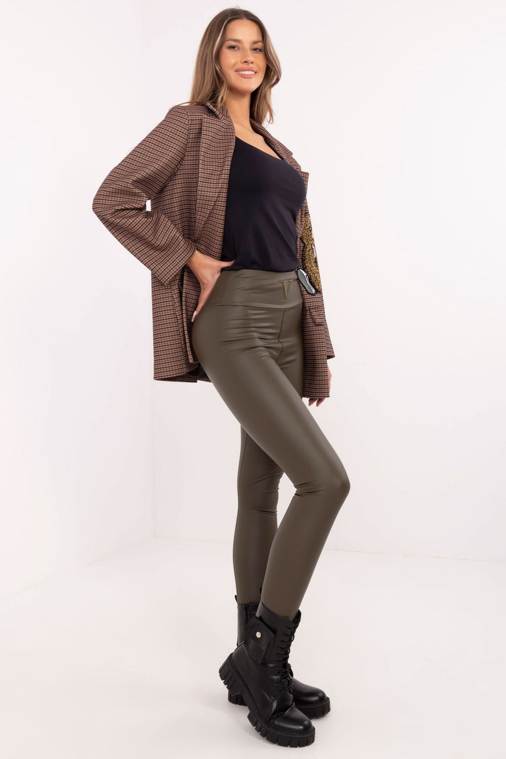 Faux leather leggings