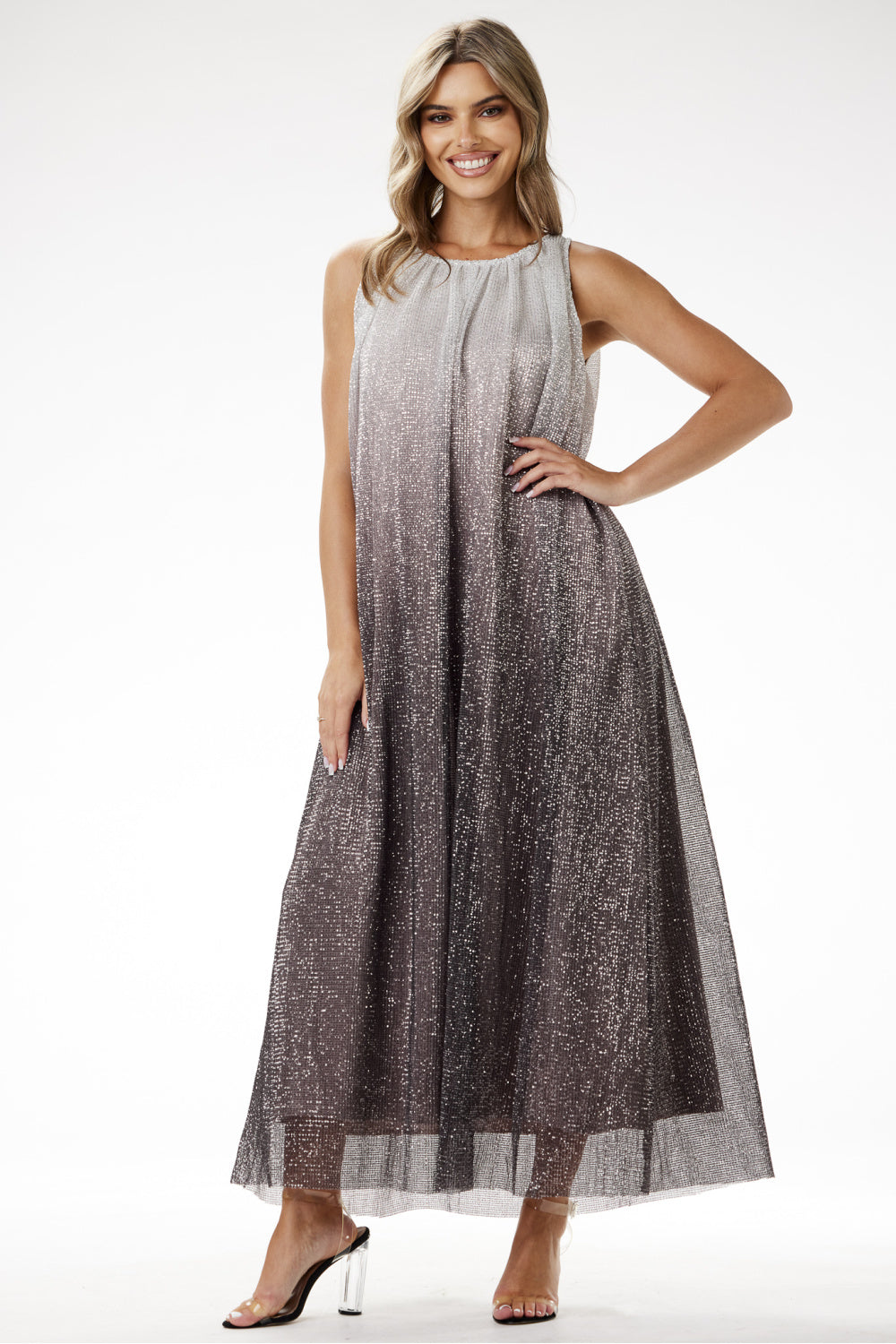 Satin evening dress