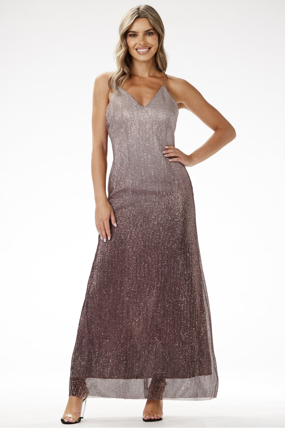 Satin evening dress