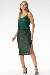 Satin skirt