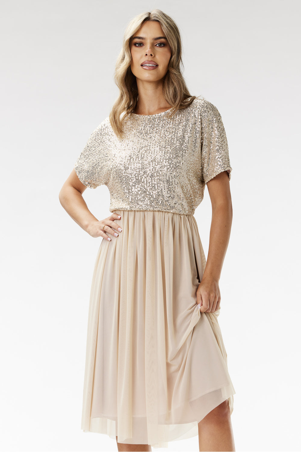 Sequin evening dress