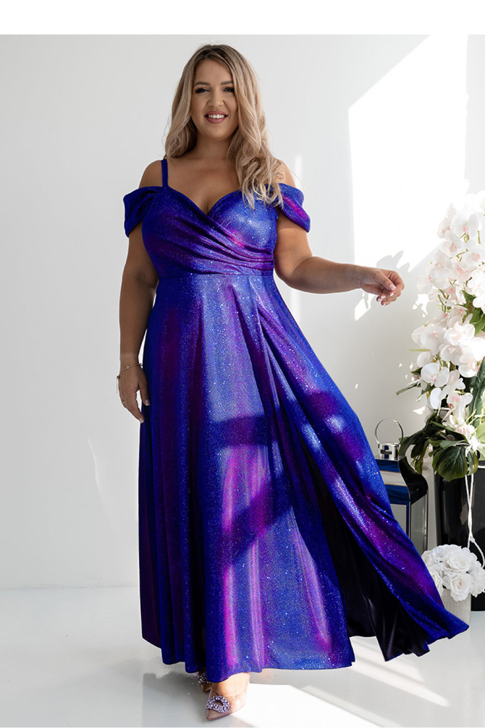 Wrap evening dress