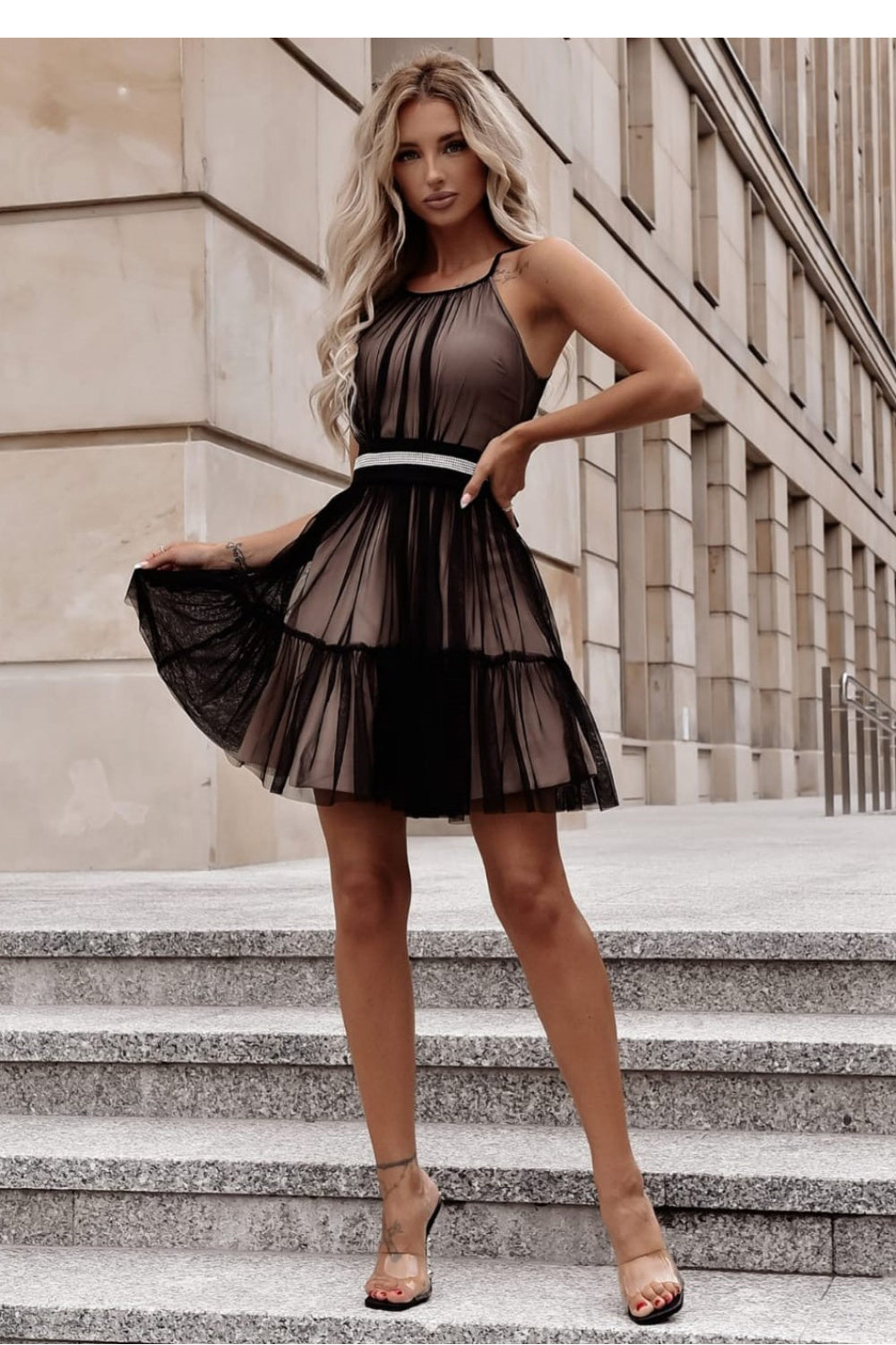 Tulle evening dress