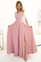 Lace evening dress
