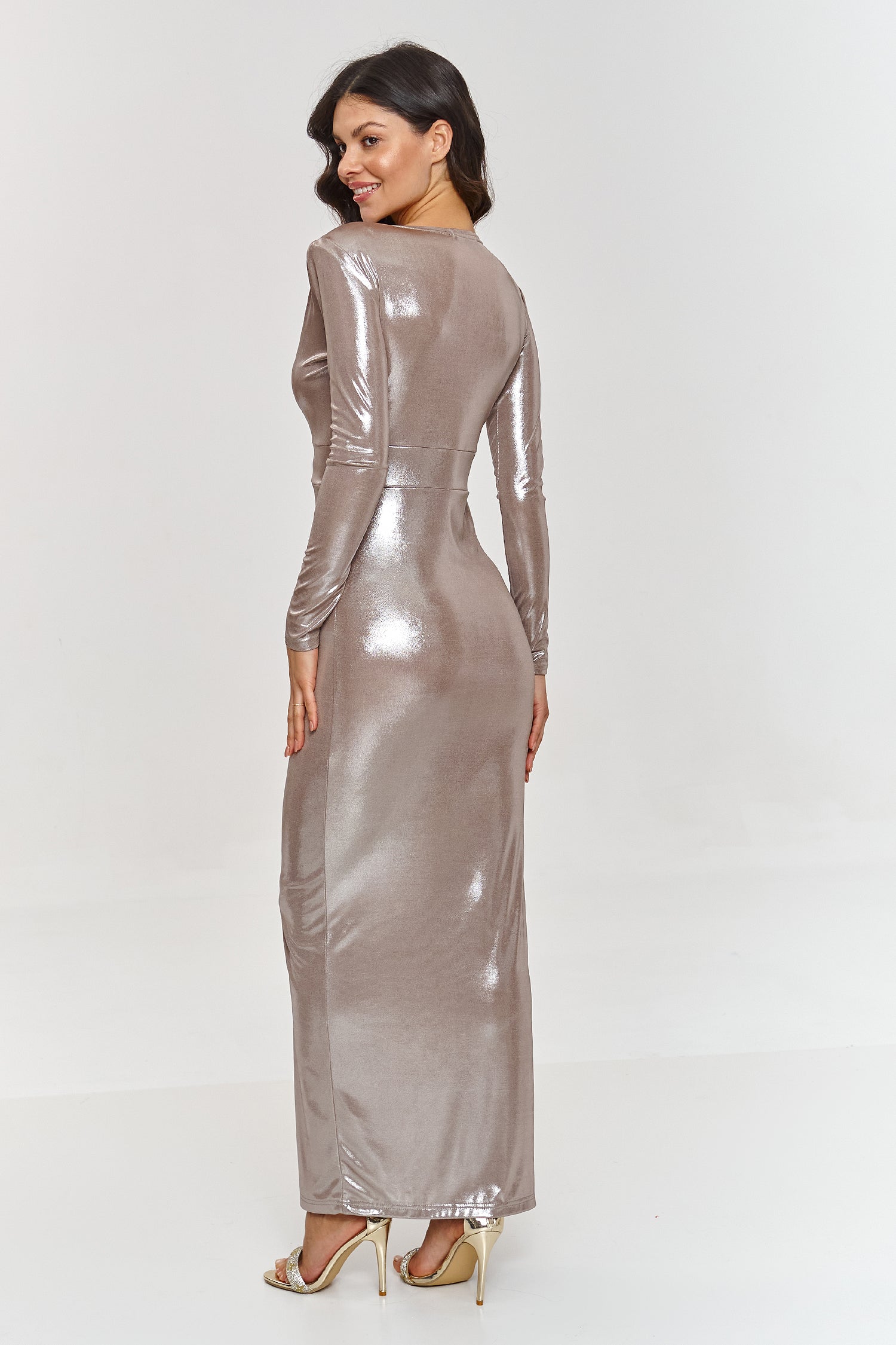 Draped evening dress