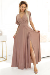 Wrap evening dress