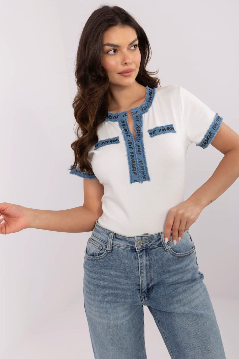 Denim blouse