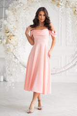 Draped evening dress
