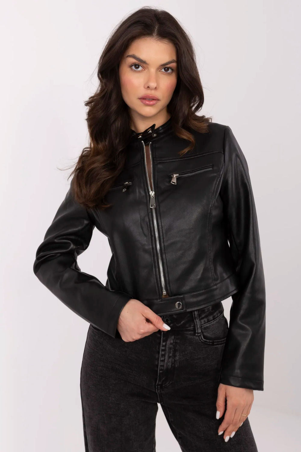 Leather coat