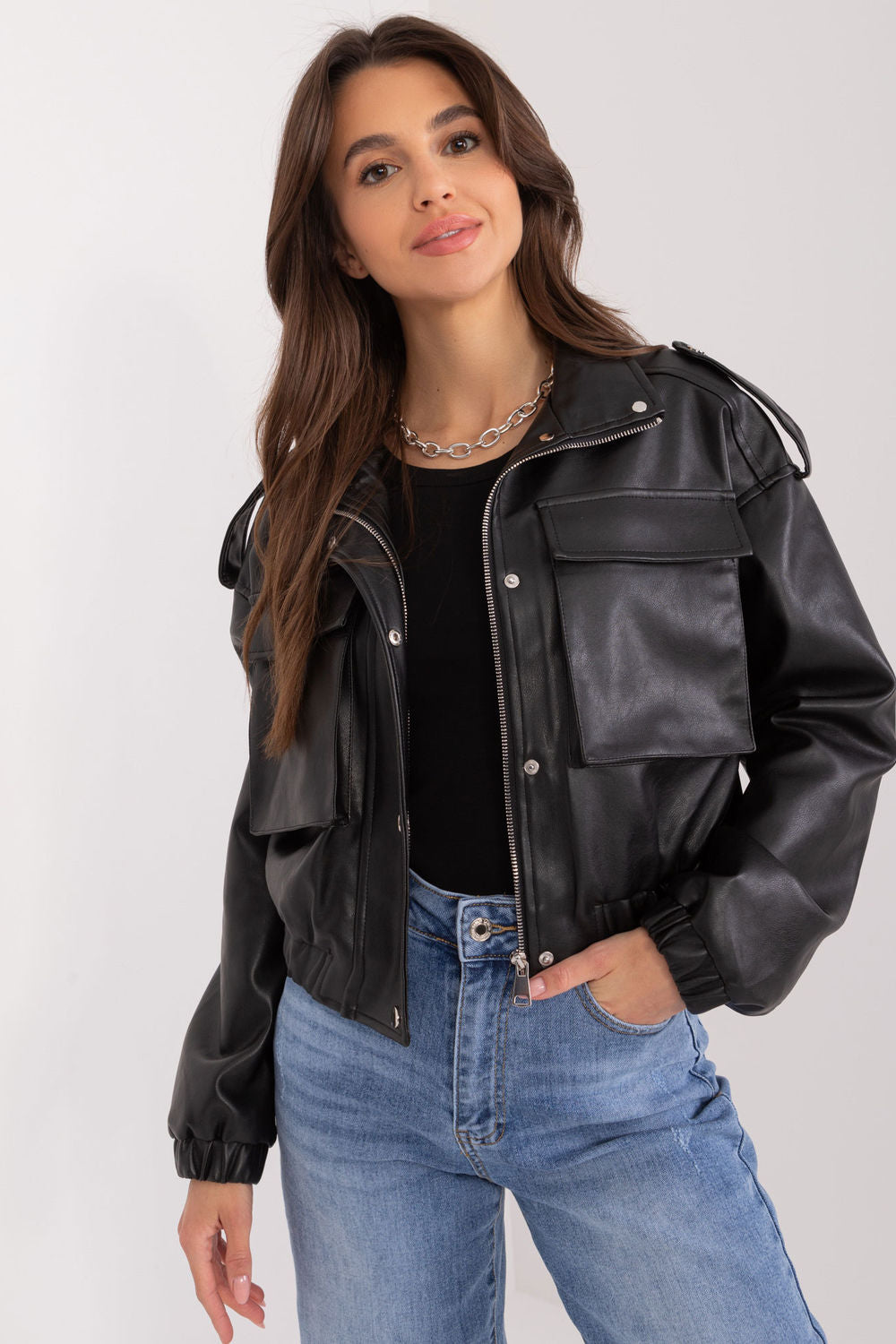 Leather coat